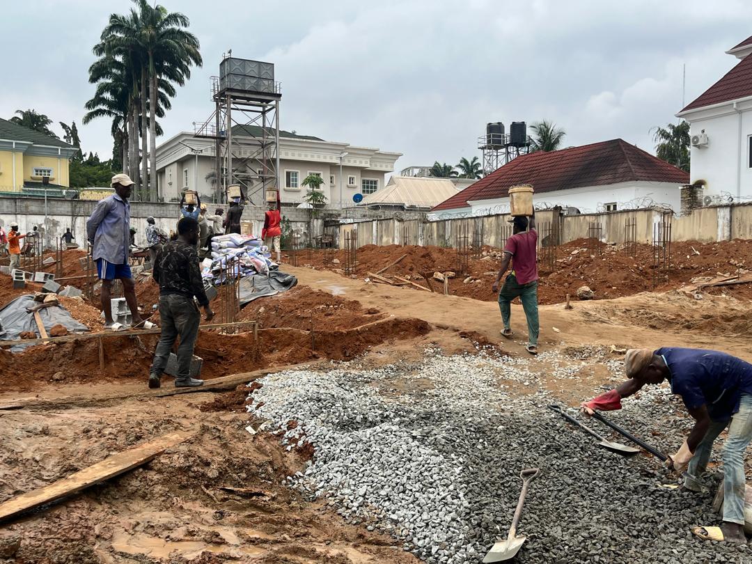 Construction work in progress on a DE KINGS project site
